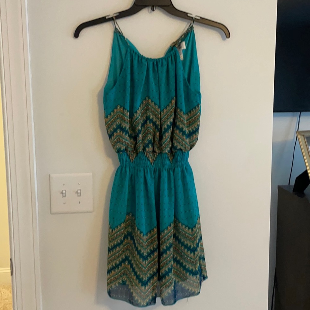 Blue Aztec Dress.  Size small. Worn once